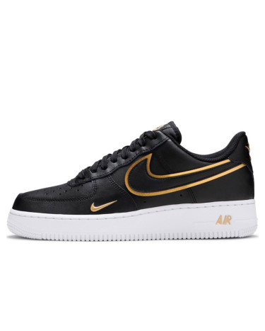 Nike air force 1 black and gold discount