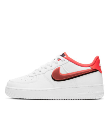 Nike Air Force 1 LV8 Double Swoosh White Bright Crimson CW1574 101