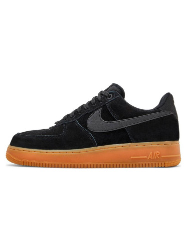 Nike air force 1 mens black suede deals
