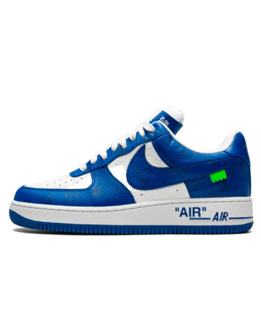 Solid blue air force ones on sale