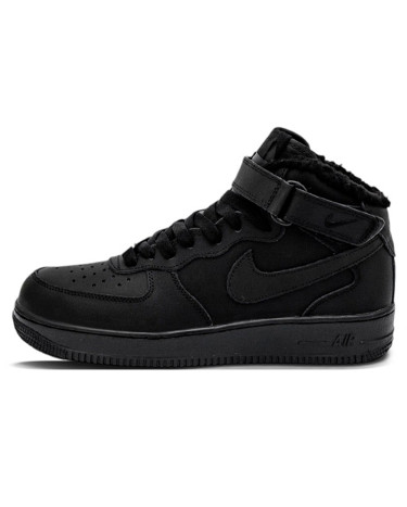 Nike Air Force 1 High Black Winter with FUR