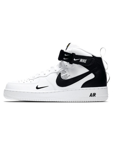 Nike Air Force 1 Mid Utility White Black 07 LV8 Winter with FUR