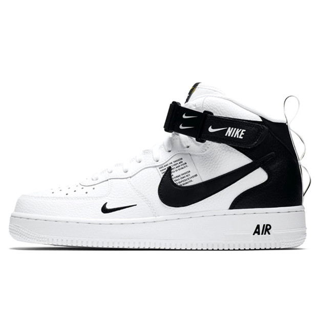 Nike Air Force 1 Mid Utility White Black 07 LV8 Winter with FUR