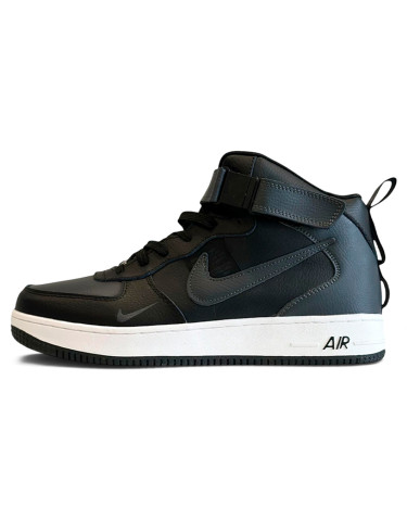 Nike Air Force 1 Utility HIgh Black White Winter with FUR