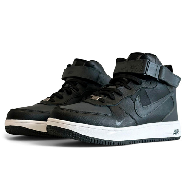 Nike Air Force 1 Utility HIgh Black White Winter with FUR