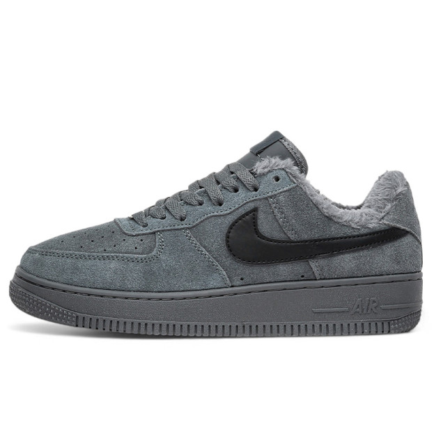 Nike Air Force 1 Low Gray With With FUR