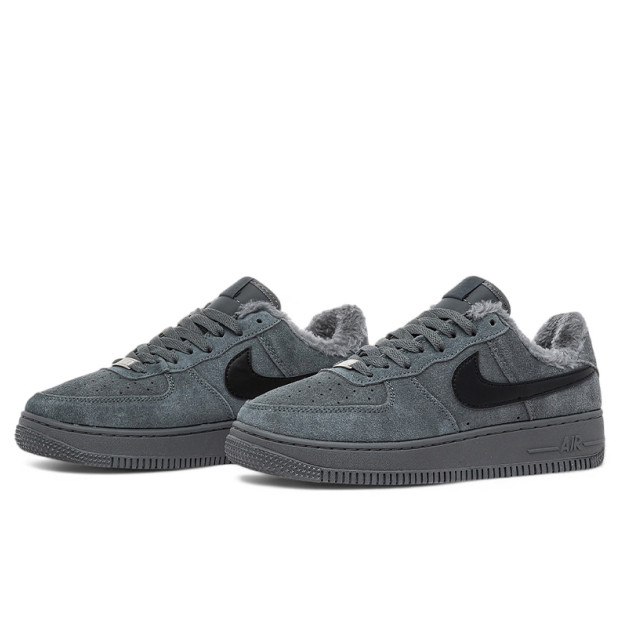 Nike Air Force 1 Low Gray With With FUR