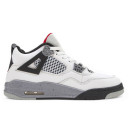 Jordan 4 Cement White Grey Black With With FUR