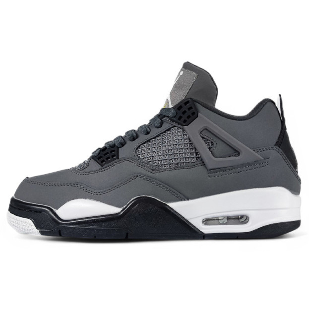 Jordan 4 Grey Black White With FUR