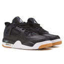 Jordan 4 Black White Gum With With FUR