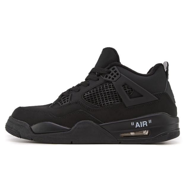 Jordan 4 Total Black With With FUR