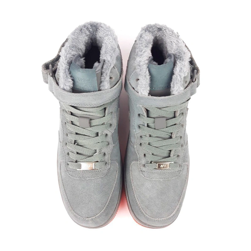 Air Force High Grey Red Suede Winter Fur buy with delivery in