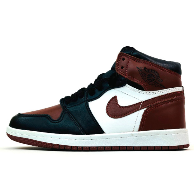 Jordan 1 Retro High Burgundy Black Winter With FUR