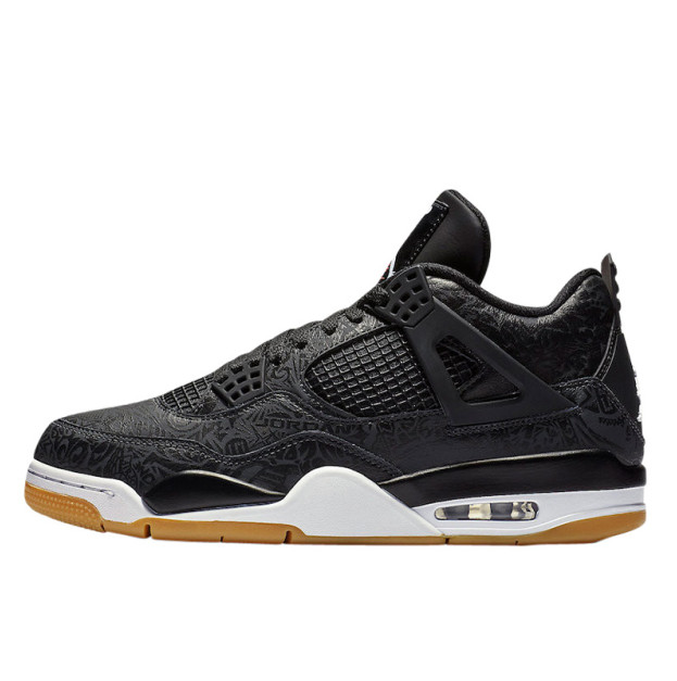 Jordan 4 Laser Black Gum Winter With FUR