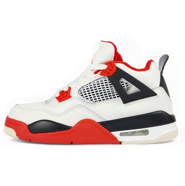 Jordan 4 White Red Winter With FUR