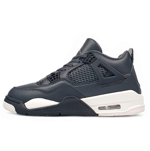 Jordan 4 Grey Black White Winter With FUR
