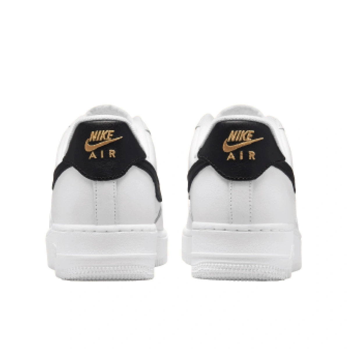 Air Force Low 07 Essential White Black Gold Mini Swoosh CZ0270