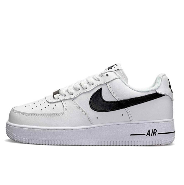 Nike Air Force 1 Low White Black Winter С МЕХОМ
