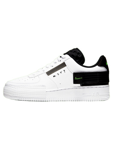 Nike Air Force 1 Type White Black Volt AT7859-101