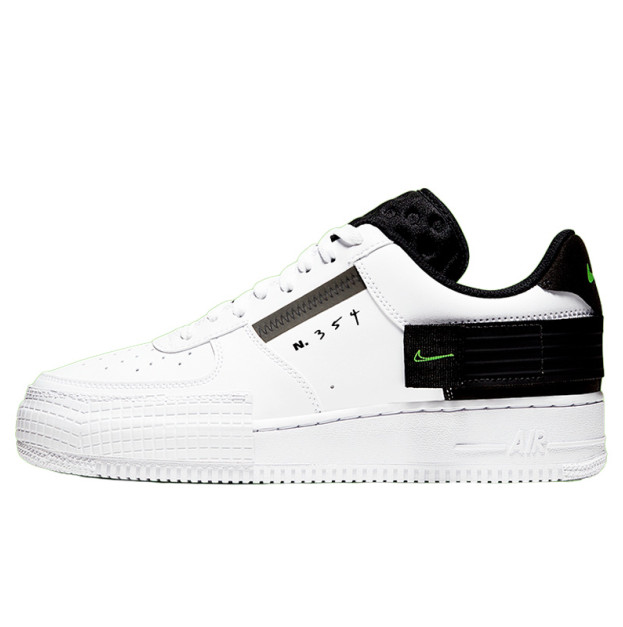 Nike Air Force 1 Type White Black Volt AT7859-101