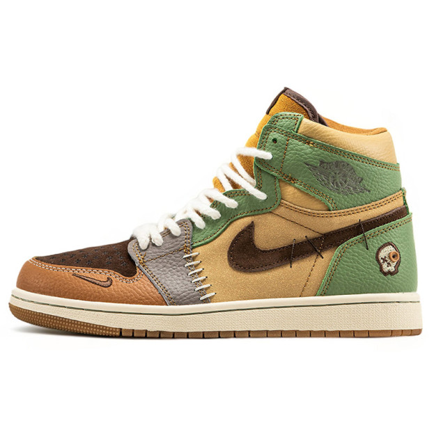 Jordan 1 x Zion Williamson Voodoo Yellow Green Brown