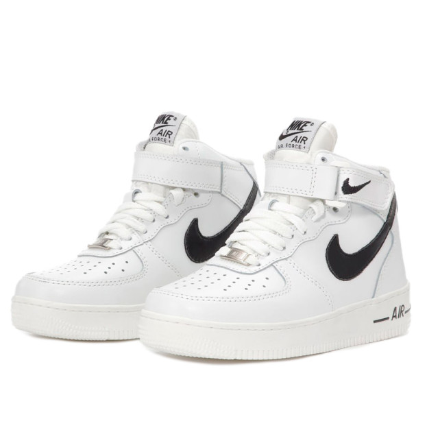 Nike Air Force 1 High White Black Winter With FUR