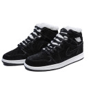 Jordan 1 Retro Mid Black White Winter With FUR