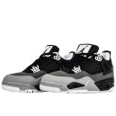 Jordan 4 Retro Black Grey White Winter With FUR