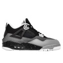 Jordan 4 Retro Black Grey White Winter With FUR