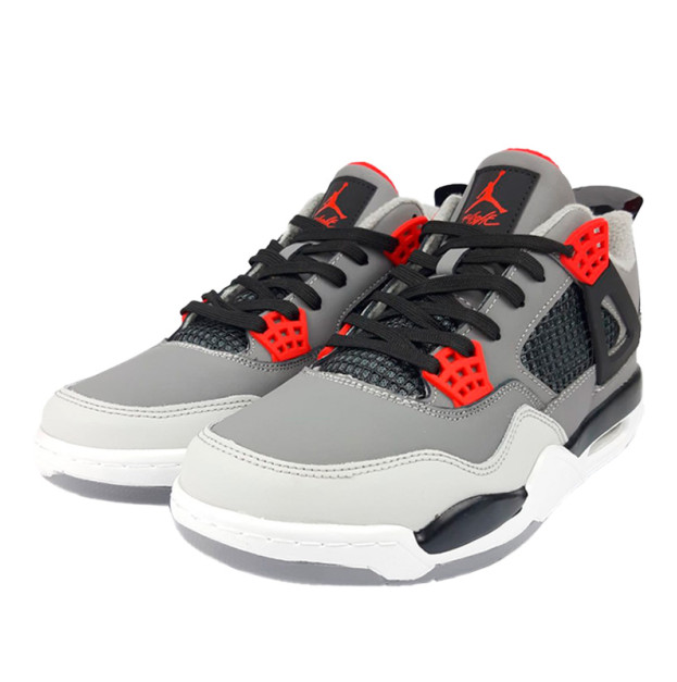 Jordan 4 Retro Grey Red Termo Winter With FLEECE