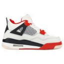 Jordan 4 White Red Winter With FUR