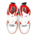 Jordan 4 White Red Winter With FUR