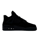Jordan 4 Retro Total Black Winter With FUR