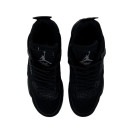 Jordan 4 Retro Total Black Winter With FUR