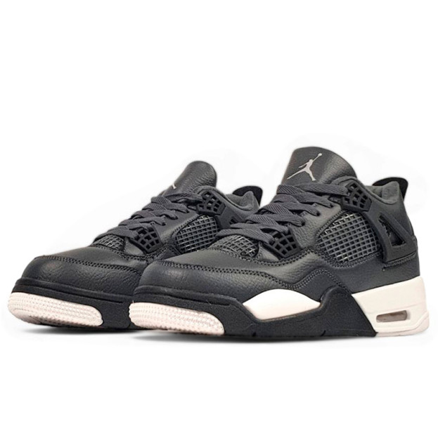 Jordan 4 Grey Black White Winter With FUR