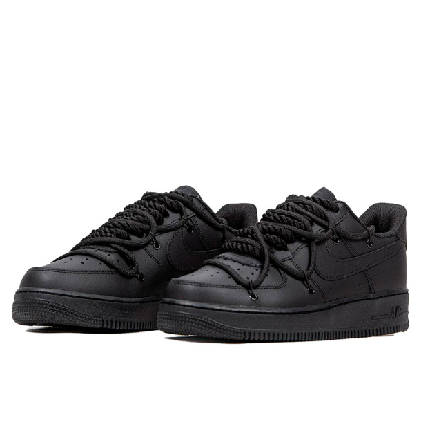 Nike Air Force 1 Low Black Double Laces