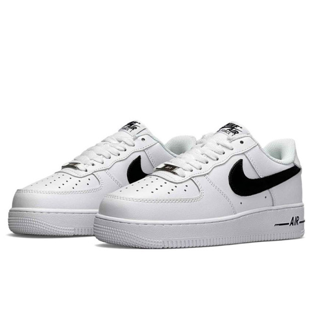 Nike Air Force 1 Low White Black Winter С МЕХОМ