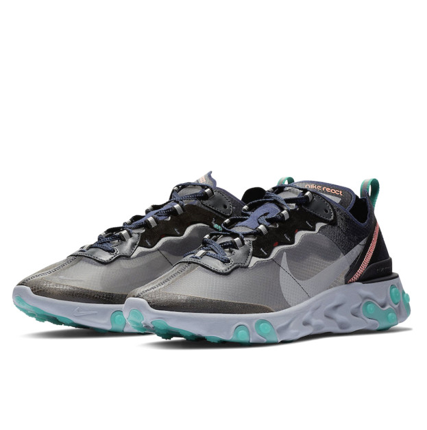 Nike React Element 87 Black Neptune Green AQ1090-005