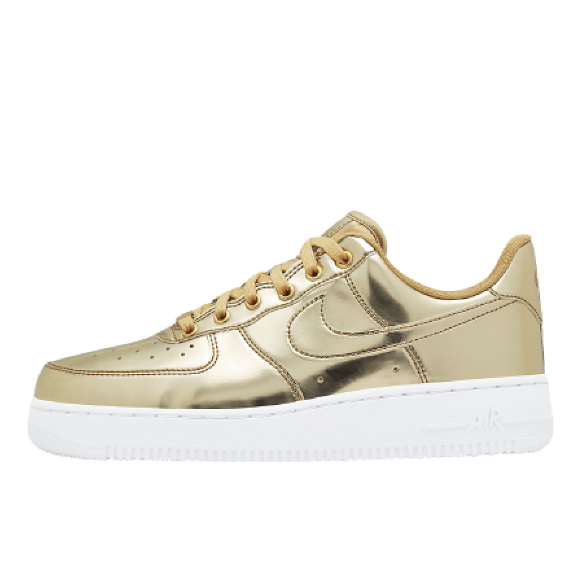 Nike air force 1 gold accent shop