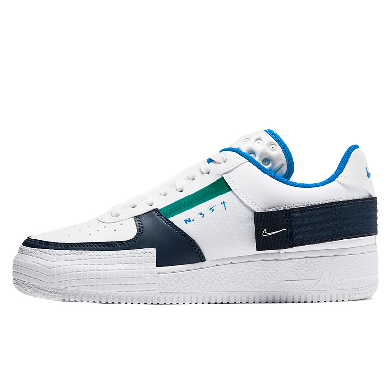 CQ2344 100 Air Force 1 Type White Obsidian AF1