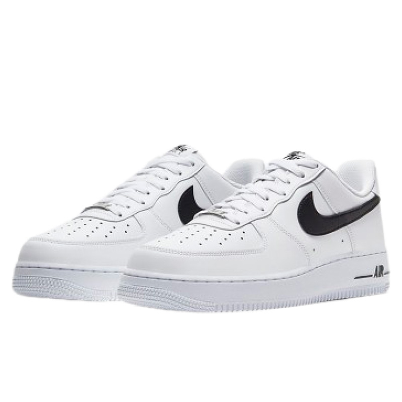 Nike air force 1 low black white swoosh sale