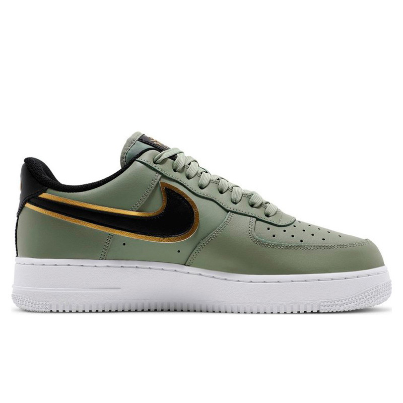 Air Force 1 Low 07 Double Swoosh Olive Gold Black DA8481 300