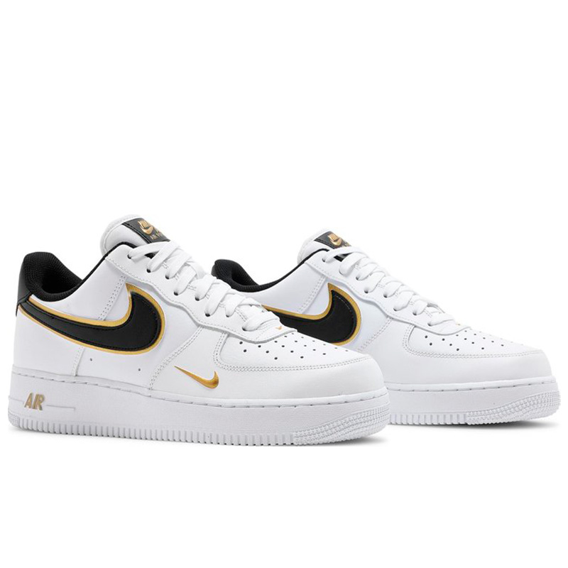 Nike air force 1 womens yellow swoosh sales