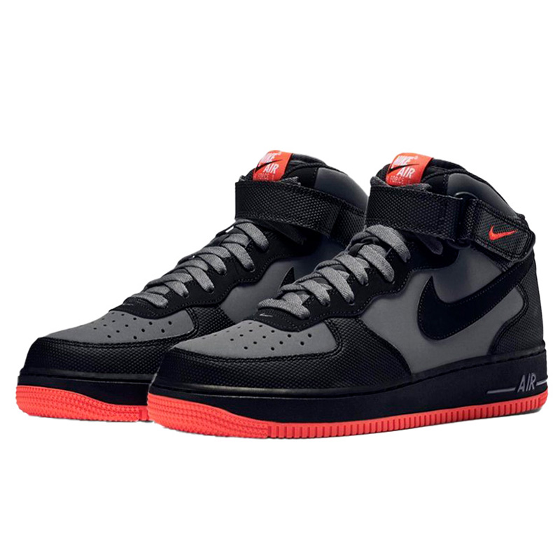 Nike air force 1 high black and red store