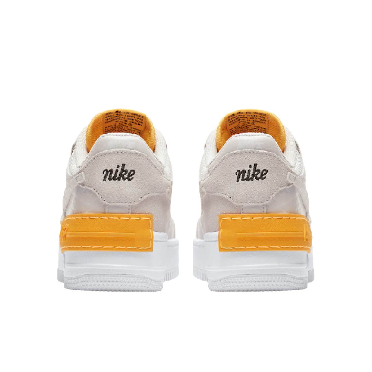 Grey and orange nike air force 1 top
