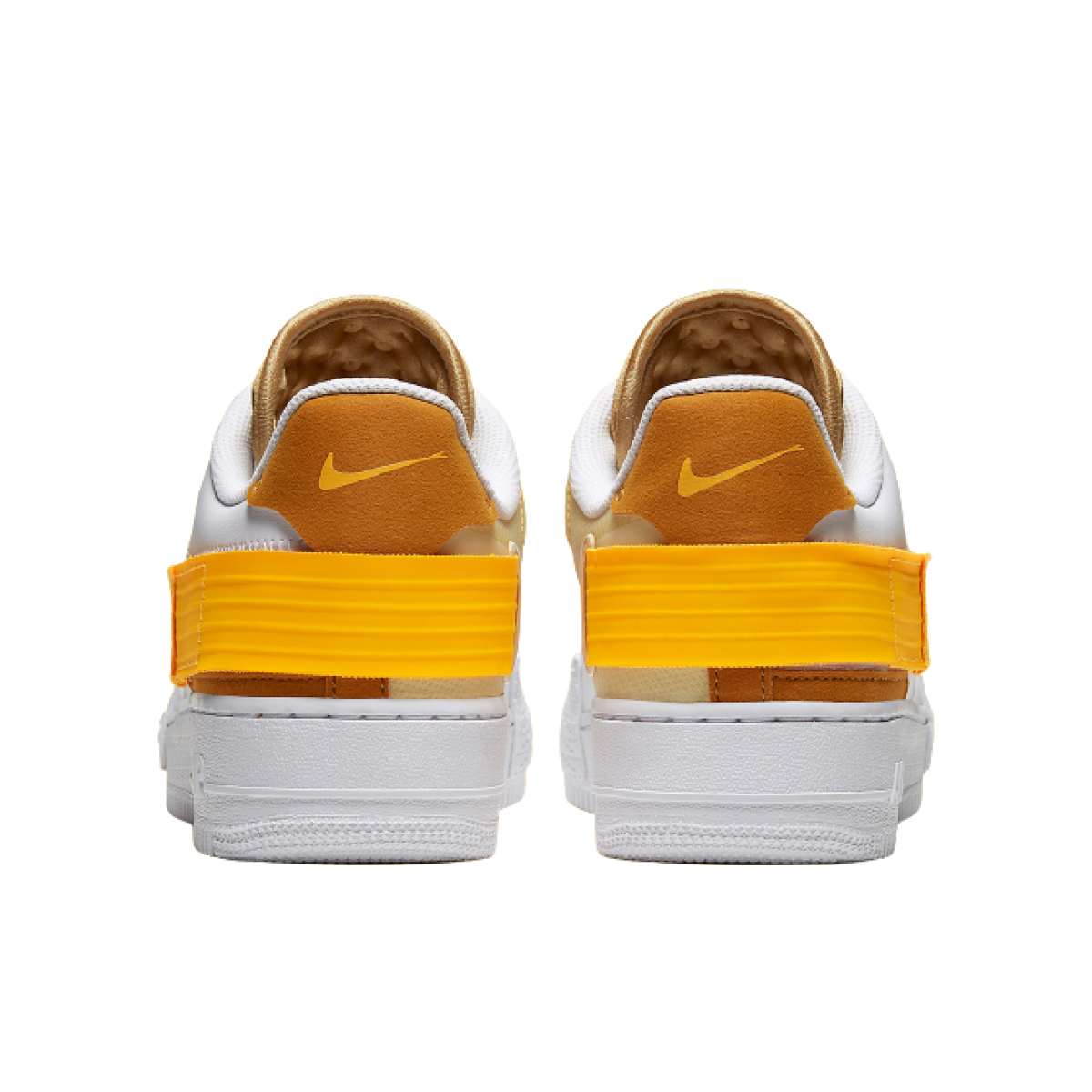 Nike air force 1 white and gold store