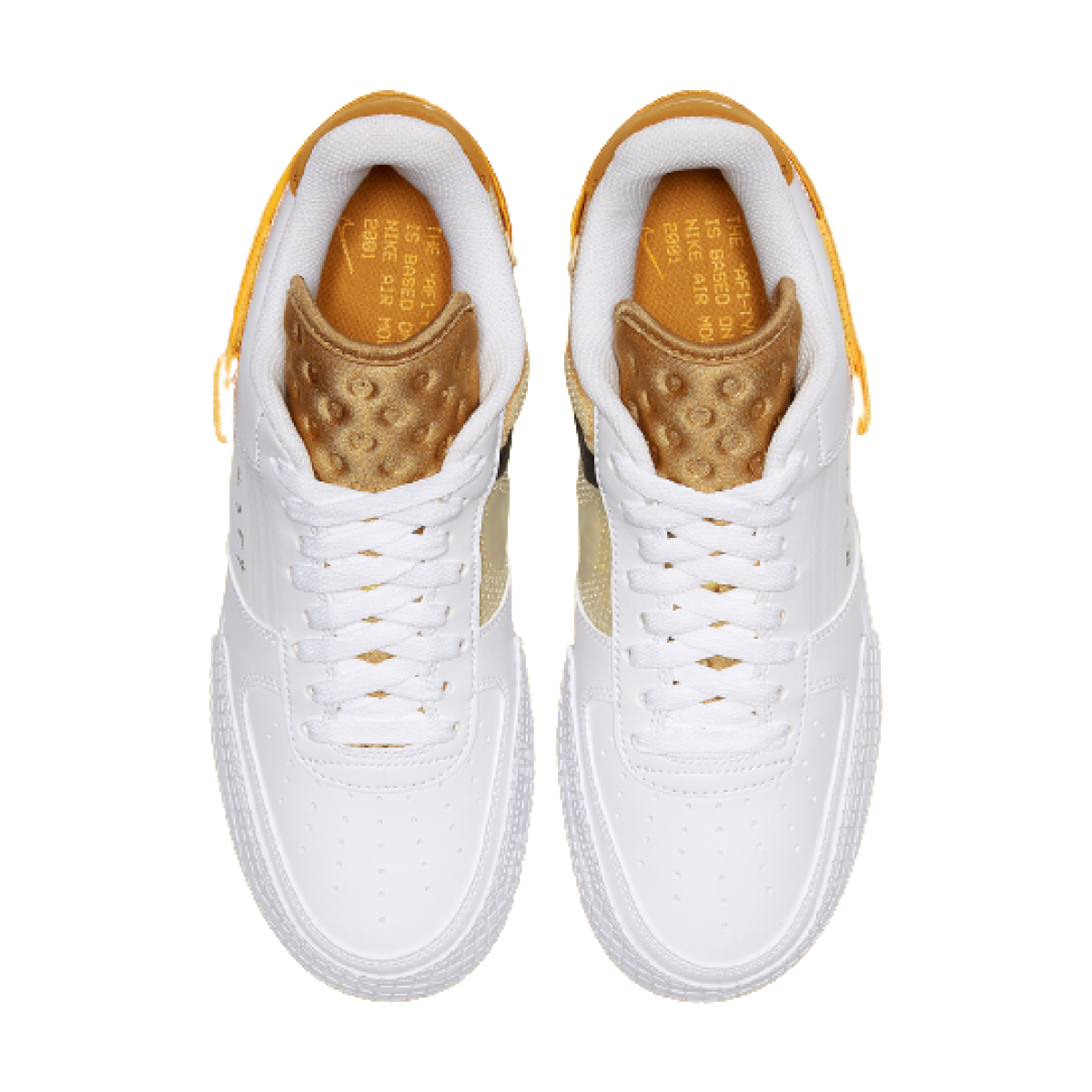 Nike air force 1 07 white gold discount