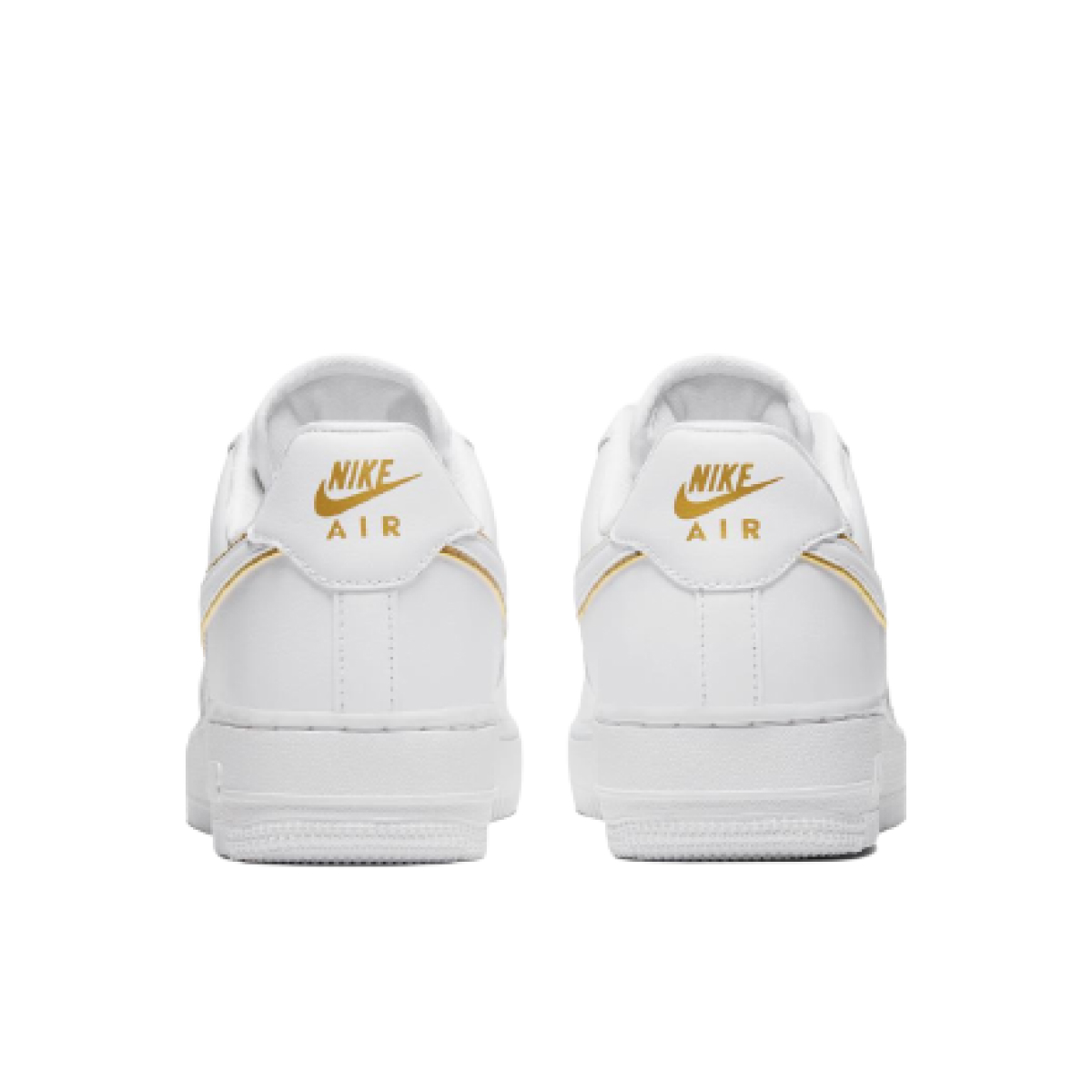 Nike air force 1 white metallic gold store