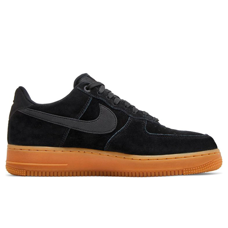 Nike air force 1 black suede mens online