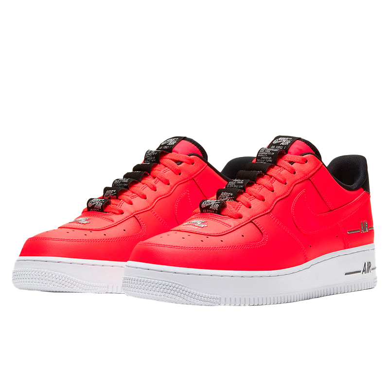 Nike air force 1 high top red and white shop